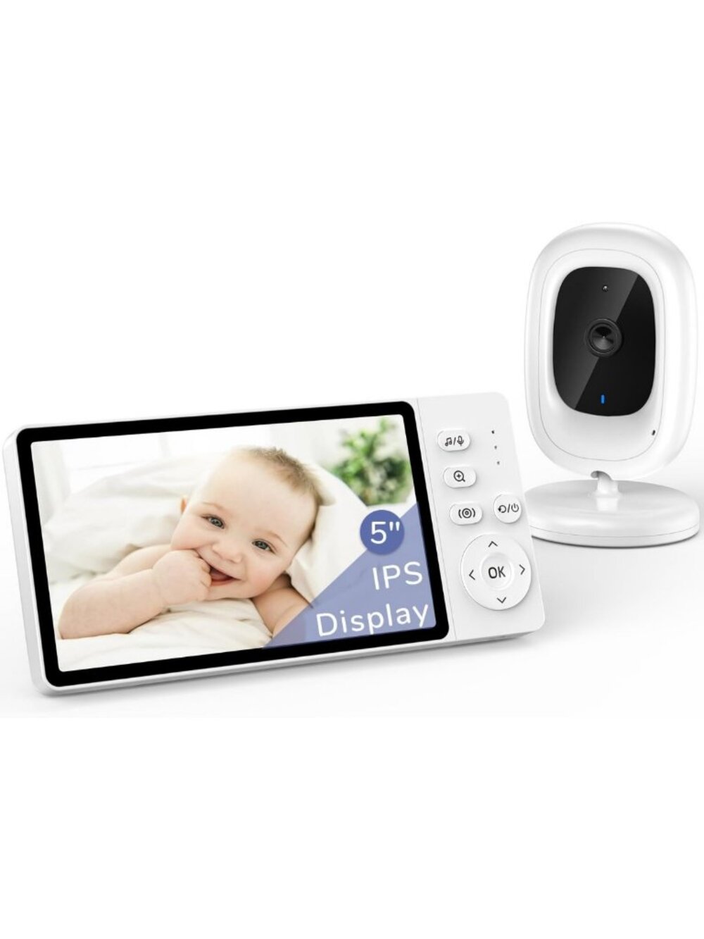 1080P Video Baby Monitor with 5” IPS Display & VOX - No WiFi Needed, Secure
